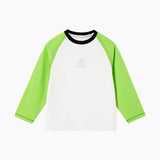 NOC-Breath ラグラン長袖Tシャツ 吸湿 速乾(グリーン&ホワイト)