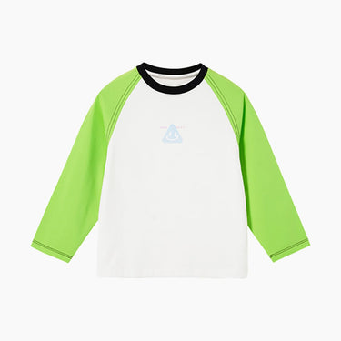 NOC-Breath ラグラン長袖Tシャツ 吸湿 速乾(グリーン&ホワイト)