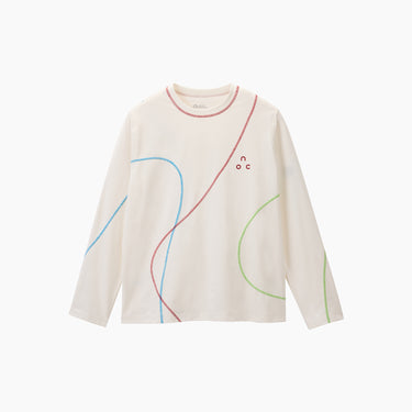 NOC-DRY ステッチロングTシャツ 吸湿 速乾(アイボリー)