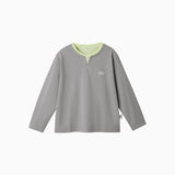 NOC-Dry コットンライクレイヤードロングTシャツ 速乾(ライトグレー)