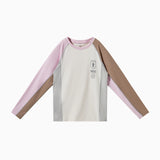 NOC-Ice スポーティー長袖Tシャツ 冷感 UVカット(ホワイト&ピンク)