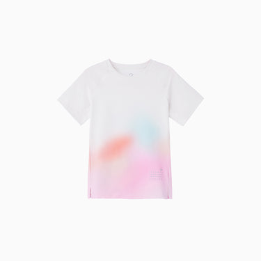 NOC-Ice 半袖グラデーションTシャツ 冷感 UVカット(ホワイト&ピンク)