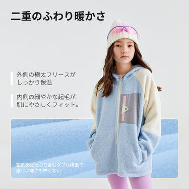 NOC-CLOUD フード付きフリースジャケット 極暖
