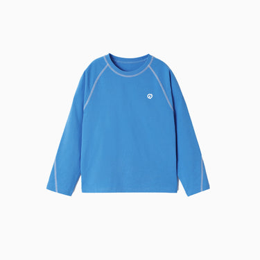 NOC-Dry コットンライクラグランスリーブTシャツ 吸湿 速乾(ブルー)