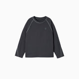 NOC-Dry コットンライクラグランスリーブTシャツ 吸湿 速乾(ダークグレー)