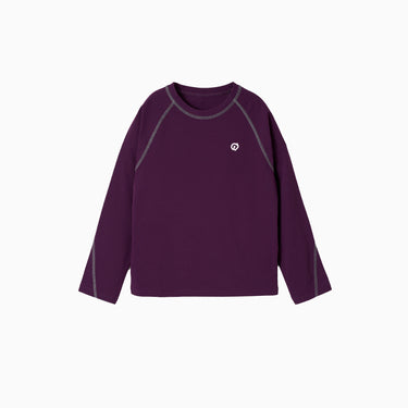 NOC-Dry コットンライクラグランスリーブTシャツ 吸湿 速乾(バーガンディ)