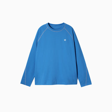 NOC-Dry コットンライクラグランスリーブTシャツ 吸湿 速乾(ブルー)
