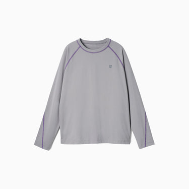 NOC-Dry コットンライクラグランスリーブTシャツ 吸湿 速乾(ライトグレー)
