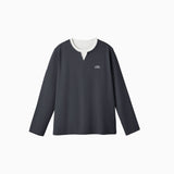 NOC-Dry コットンライクレイヤードロングTシャツ 速乾(ダークグレー)