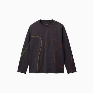 NOC-DRY ステッチロングTシャツ 吸湿 速乾(ダークグレー)