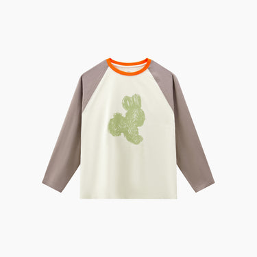 NOC-Breath ラグラン長袖Tシャツ 吸湿 速乾(ベージュ&グレージュ)
