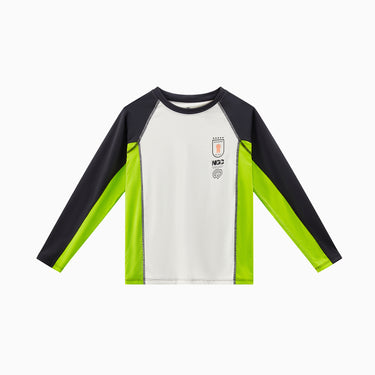 NOC-Ice スポーティー長袖Tシャツ 冷感 UVカット(ブラック&ホワイト&グリーン)