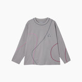 NOC-DRY ステッチロングTシャツ 吸湿 速乾(ライトグレー)