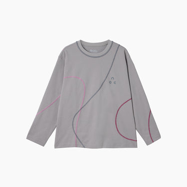 NOC-DRY ステッチロングTシャツ 吸湿 速乾(ライトグレー)