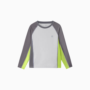 NOC-Ice スポーティー長袖Tシャツ 冷感 UVカット(ライトグレー)