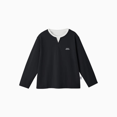 NOC-Dry コットンライクレイヤードロングTシャツ 速乾(ブラック)