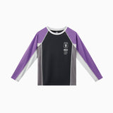 NOC-Ice スポーティー長袖Tシャツ 冷感 UVカット(パープル&ブラック)