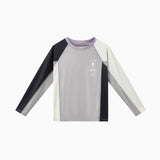 NOC-Ice スポーティー長袖Tシャツ 冷感 UVカット(グレー&ホワイト&ブラック)