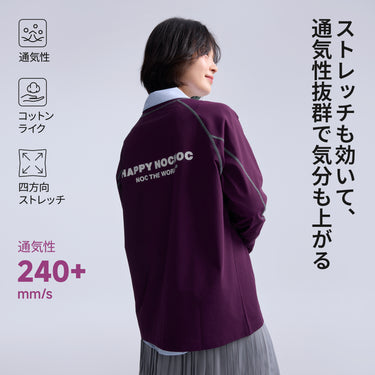 NOC-Dry コットンライクラグランスリーブTシャツ 吸湿 速乾