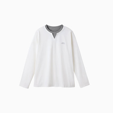 NOC-Dry コットンライクレイヤードロングTシャツ 速乾(ホワイト)