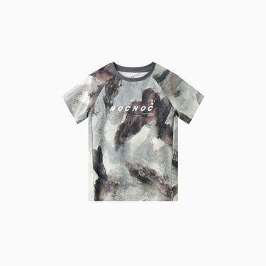 NOC-Ice 半袖グラデーションTシャツ 冷感 UVカット(迷彩ブラウン)