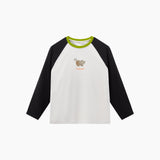 NOC-Breath ラグラン長袖Tシャツ 吸湿 速乾(ブラック&グレー&グリーン)