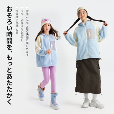 NOC-CLOUD フード付きフリースジャケット 極暖