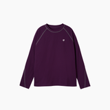 NOC-Dry コットンライクラグランスリーブTシャツ 吸湿 速乾(バーガンディ)