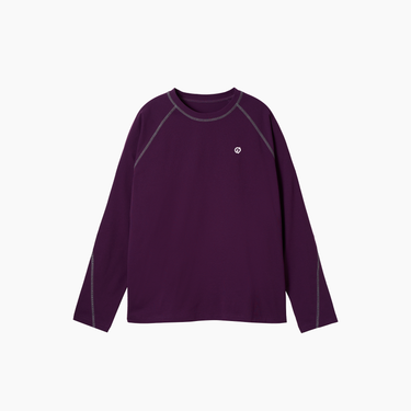 NOC-Dry コットンライクラグランスリーブTシャツ 吸湿 速乾(バーガンディ)