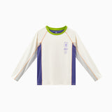 NOC-Ice スポーティー長袖Tシャツ 冷感 UVカット(ホワイト&パープルブルー)