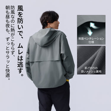 NOC-Shell 裏メッシュウィンドブレーカー 防風雨