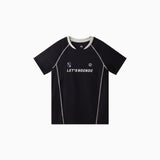 NOC-ICE Tネック半袖Tシャツ 冷感 UVカット（ブラック）
