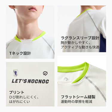 NOC-ICE Tネック半袖Tシャツ 冷感 UVカット