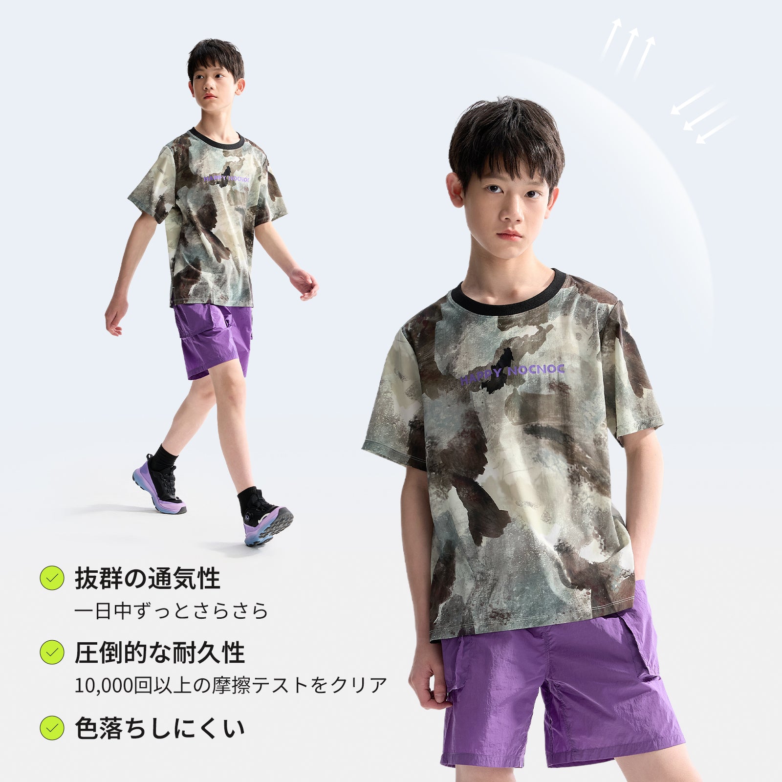 NOC-AIR グラデーションTシャツ 冷感 高通気