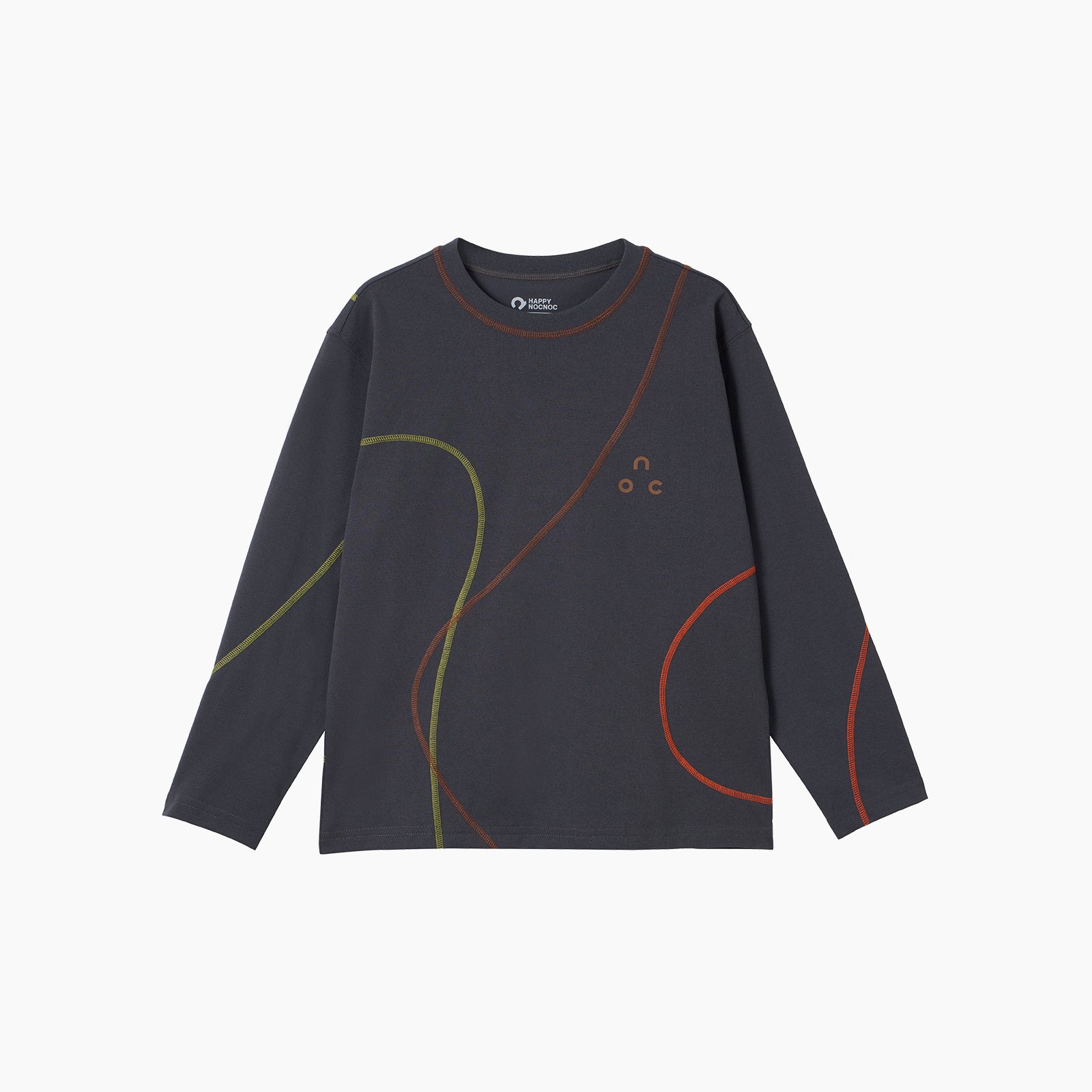 NOC-DRY ステッチロングTシャツ 吸湿 速乾（ダークグレー）