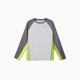 NOC-Ice スポーティー長袖Tシャツ 冷感 UVカット（ライトグレー）